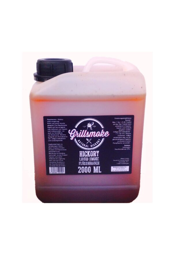 HICKORY Liquid Smoke 30% von Grillsmoke 2000ml (1L/€ 8,99)